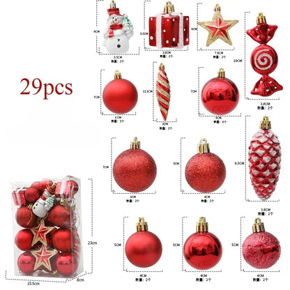 Bolas de natal Enfeites de Natal colorido inquebráveis, 50 peças, plástico, pendurar, Natal