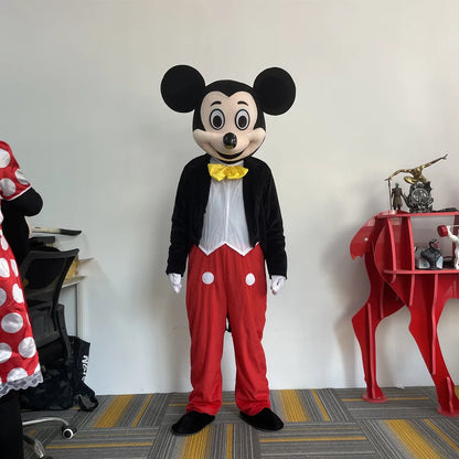 Disney mickey minnie mouse mascote conjunto clássico personagens de desenhos