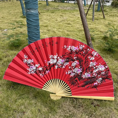 Leques mão dobrável desdobre, 63 Pol.160cm / 35.4 Pol.*90cm, Dobrável Cor Vermelho