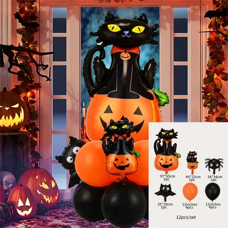 Kit Balões Halloween decoração de festa de Halloween com balões - 12 peças de balões