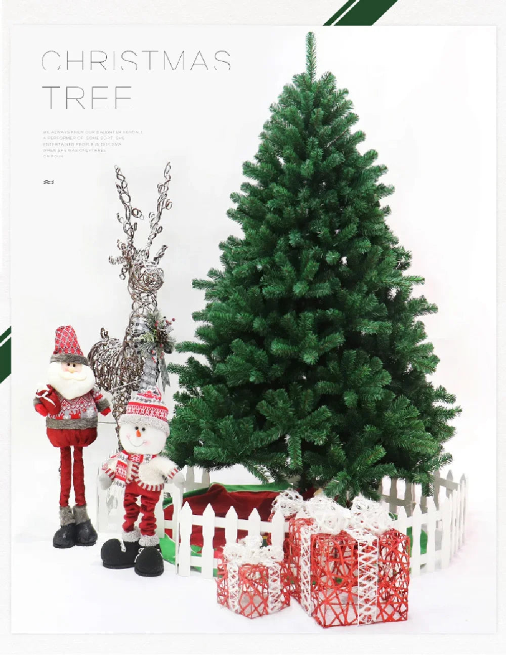 Decoração, decorações sazonais e festivas, árvores Natal, árvore de Natal artificial Verde