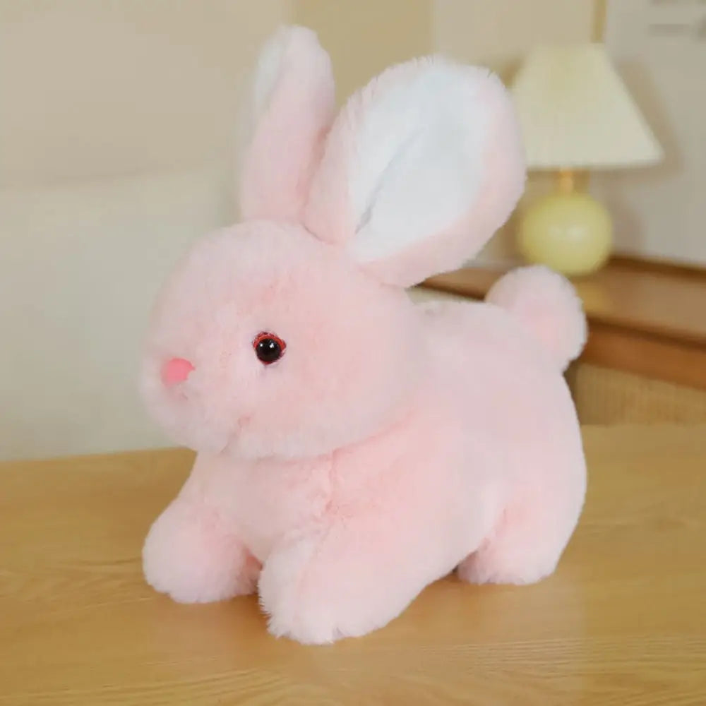 Coelho de 15/20 cm, adorável posição de deitada travesseiro fofo de abraço e confortável