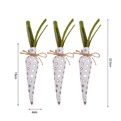 Mini enfeites de cenoura de Páscoa, cenouras artificiais com glitter de espuma
