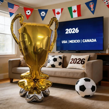 Balões Copa do Mundo 4 peças balões de futebol autônomos para decorações festa, balão