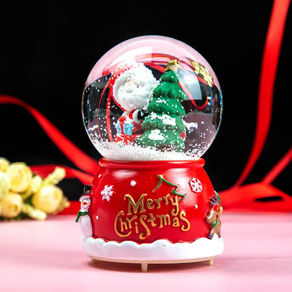 Globo de Neve de Natal, Bola de Cristal Iluminada, Enfeites de Bola de Vidro, Decorações