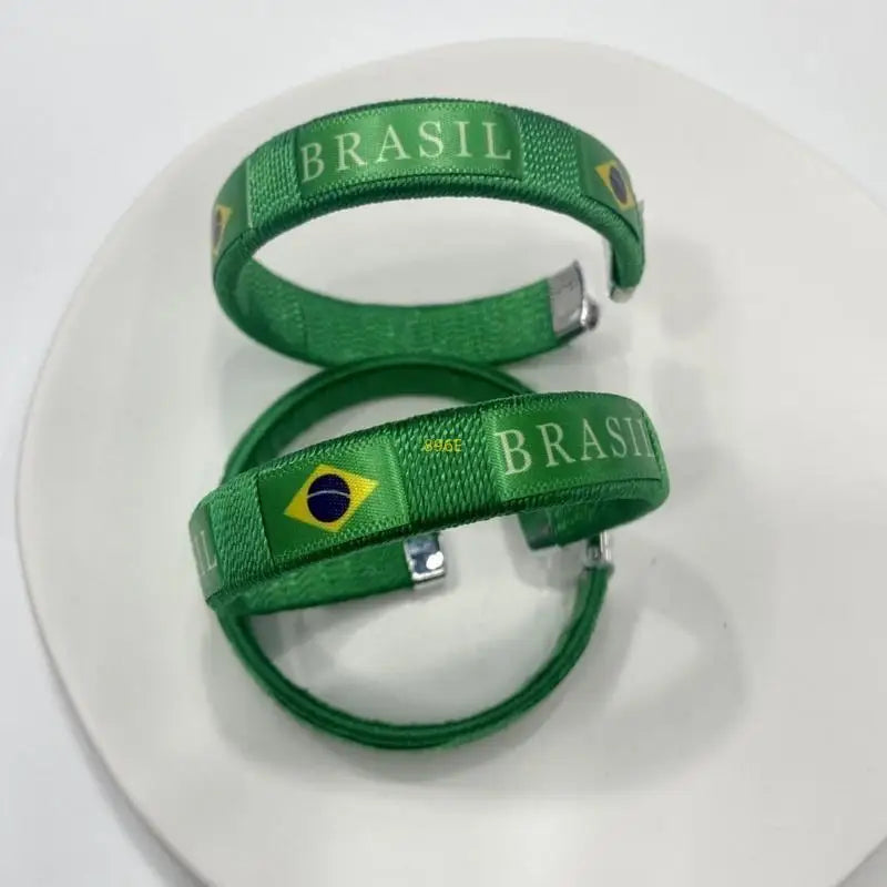 Pulseira Copa do Mundo bandeira verde do Brasil Acessório Perfeito para Torcer no Futebol