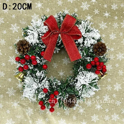 Guirlanda de parede de Natal, guirlanda de frutas vermelhas de cogumelo artificial artesanal