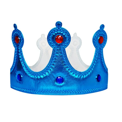Coroa Veludo Chapéu Rei Rainha Príncipe Princesa Plástica Ajustável Festa Rainha Dourada