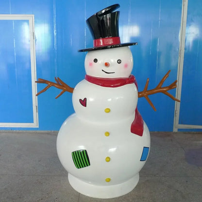 Boneco de Neve Gigante Decoração de Natal Shopping Figura de Natal Luminosa para Piso