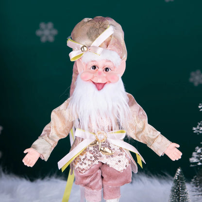 Enfeite Elfo Verde e Vermelho 45cm e 55cm Merita, Personagens Natalinos para Decoração
