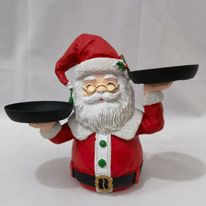 Suporte de Doces Boneco de Neve Enfeite Decorativo de Natal, Formato Boneco de Neve em Resina