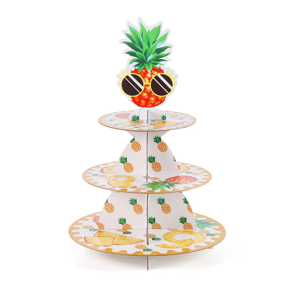 Suporte floral Dia das Mães Suporte floral de 3 camadas para cupcake para festa de chá
