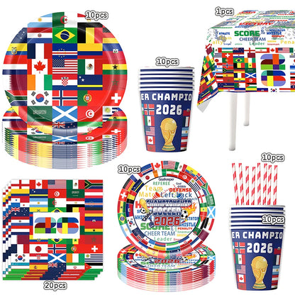 Kit Festa Pronta Brasil Copa do Mundo Decorativo Completo 30/41/116 Peças Festa colorida