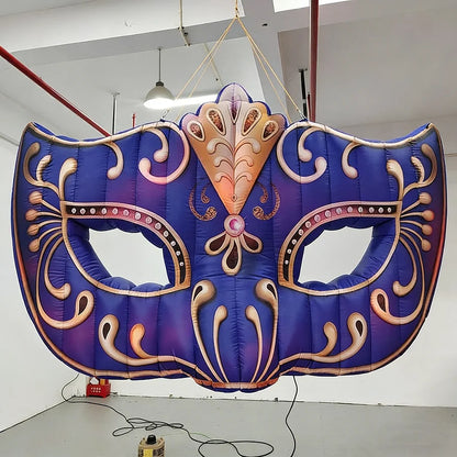 Máscara Veneziana Inflável ou Balão Inflável de Suspensão/Parede em Formato de Máscara de Carnaval