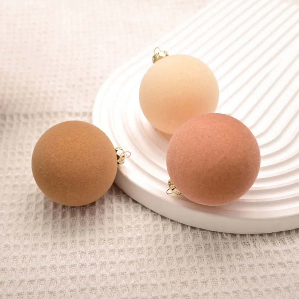 Bola de árvore de Natal reunida Veludo - 12 peças de enfeite de árvore bolas reunidas