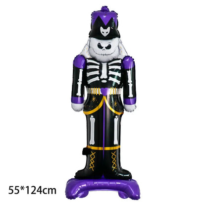 Balões grandes de Halloween Balões de esqueleto em pé Balão assustador base Balão