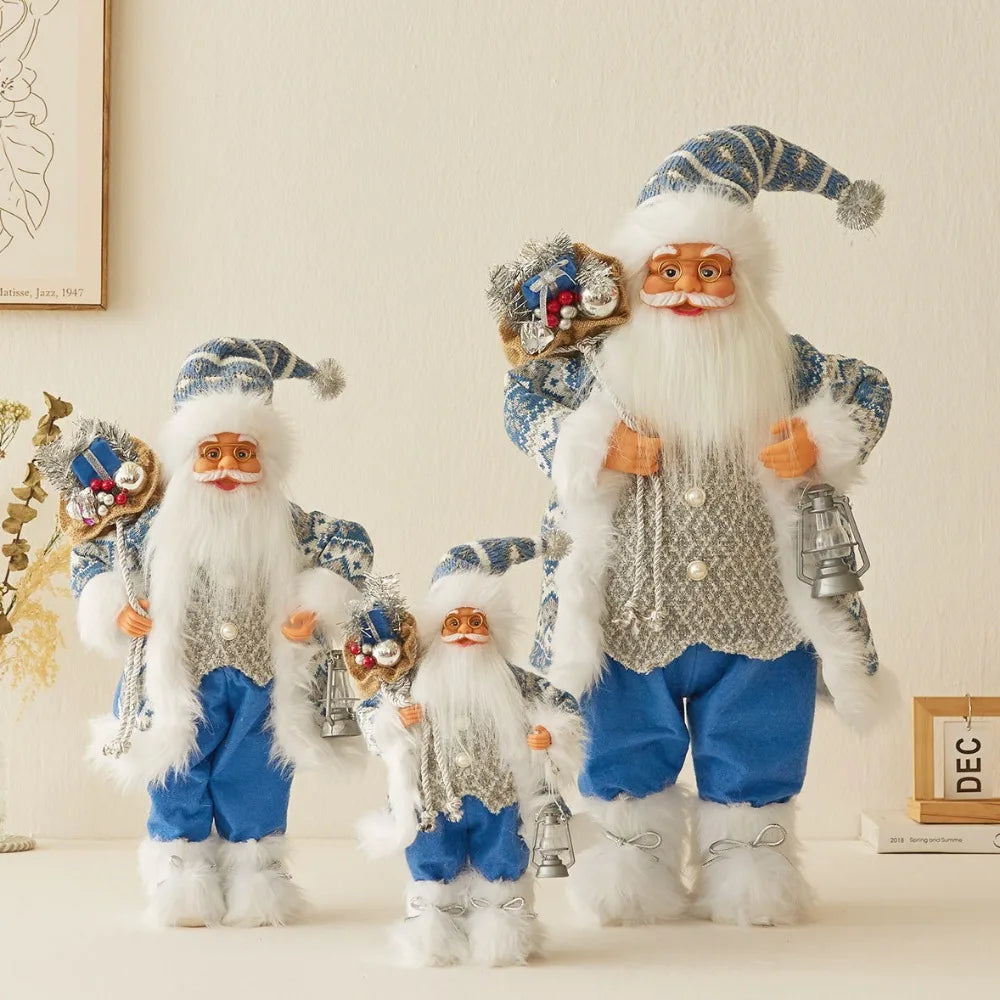 Boneco de Papai Noel - Decoração mesa Natal, estatuetas de Papai Noel, em pé, Papai Noel