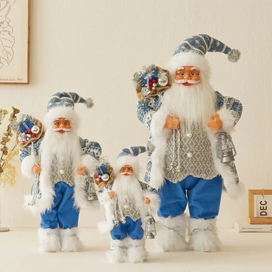 Boneco de Papai Noel - Decoração mesa Natal, estatuetas de Papai Noel, em pé, Papai Noel