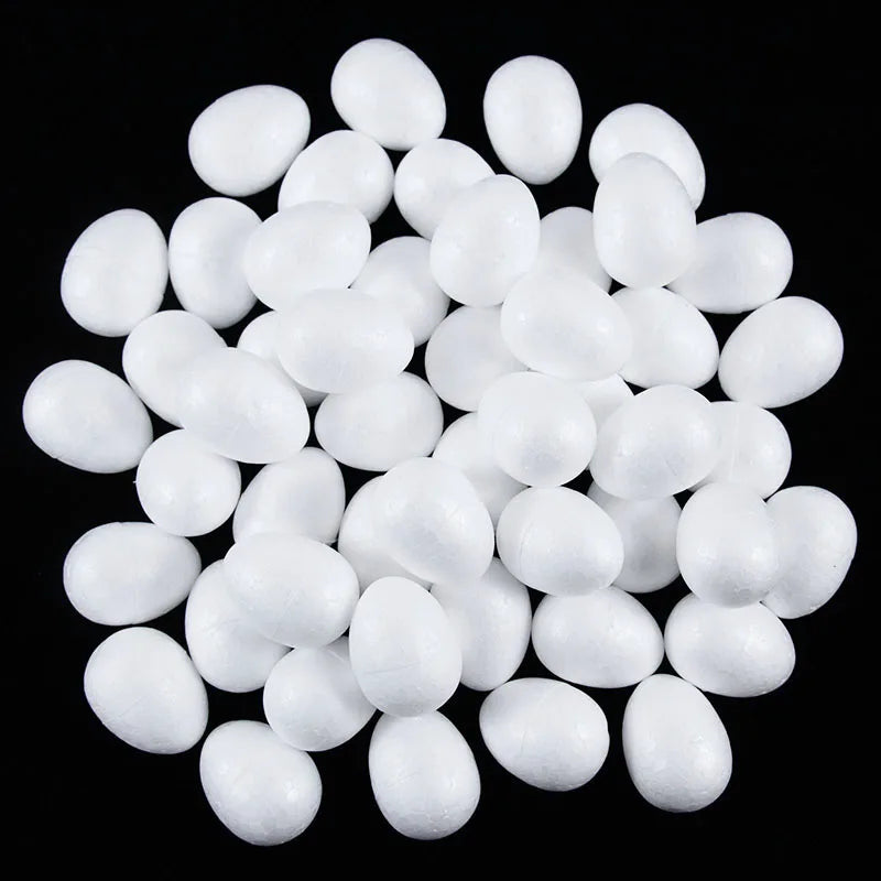 Ovos de isopor em forma de ovo, 20 peças, bolas de espuma de 7cm, ovos de isopor 9cm
