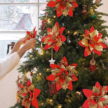 Carregar imagem no visualizador da galeria, Flores Artificiais Cabeças Natal Glitter Flores
