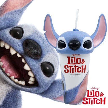 Kit Lilo & Stitch copo colecionável temático Stitch Oficial (Lilo & Stitch) – copo isolado canudo