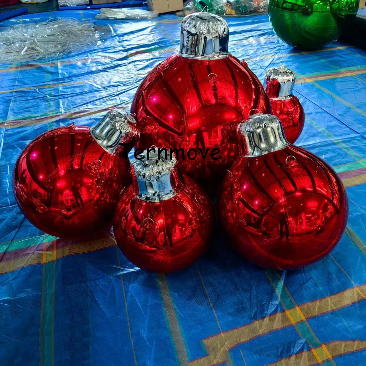 Bola De Natal Inflável Ornamentos de Natal ao ar livre de tamanho extra grande, bolas