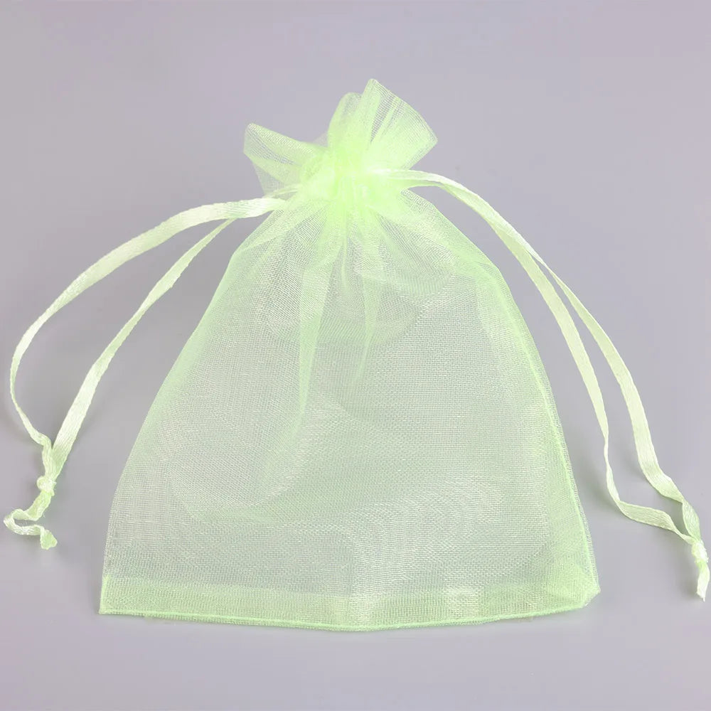 Sacolinhas Grande Organza Saco De Organza Branco 15x20cm - Pacote 50 Gala, Multicor
