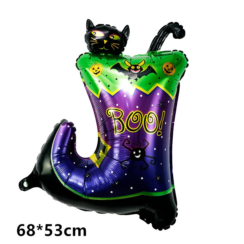 Decoração de festa de Halloween 3D balões decoração abóbora gato balão forma fantasma