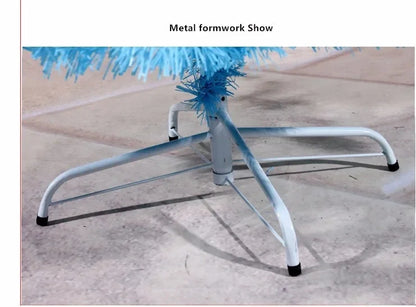 Árvore de Natal azul Claro Premium PVC Artificial Pinheiro suporte de metal decorações