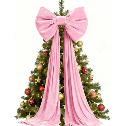 Laço Vermelho Gigante para Shopping, Laço Decorativo Gigante de Veludo Preto, Vermelho, Rosa, Branco