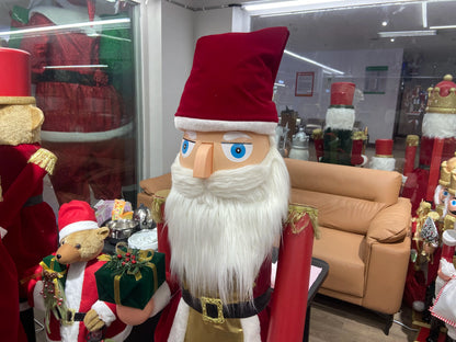 Enfeite de Natal Quebra Nozes Shopping Decoração Natal Madeira 2.1 metros, Grande