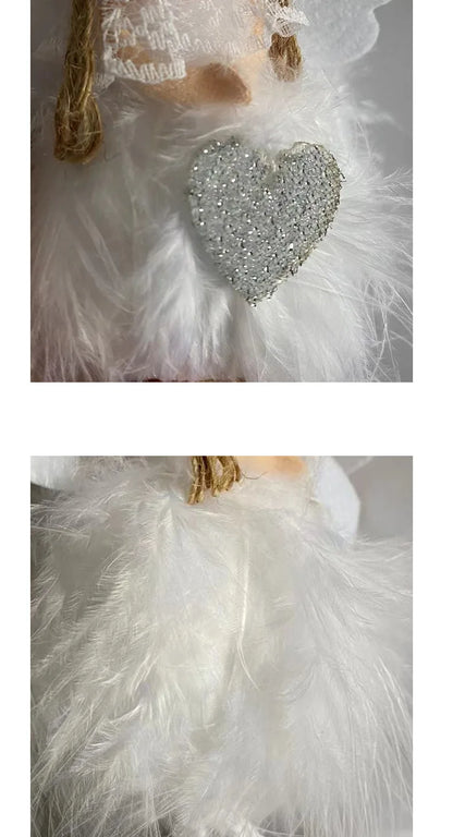 Pingente Anjo Natal Decoração de menina anjo de natal | Pingente de boneca anjo pelúcia