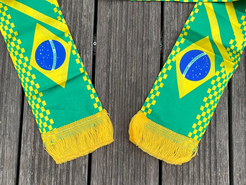 Cachecol esportivo de futebol para a euro malha de futebol de Portugal, 145*18 cm