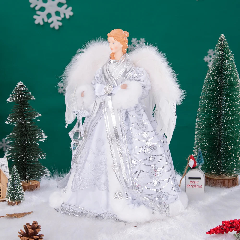 Anjo Enfeite Decoração De luxo Arvore de Natal 42 cm Arvore de Natal