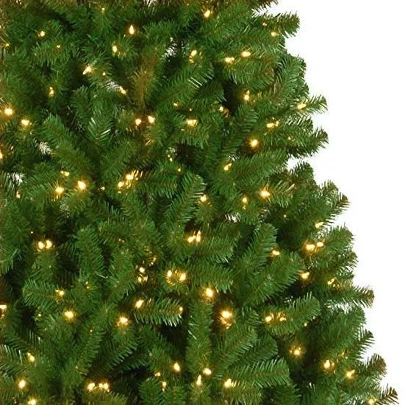 Árvore de Natal Pré-Iluminada 2 Metros Árvore Decorativa Artificial Verde Articulada LED