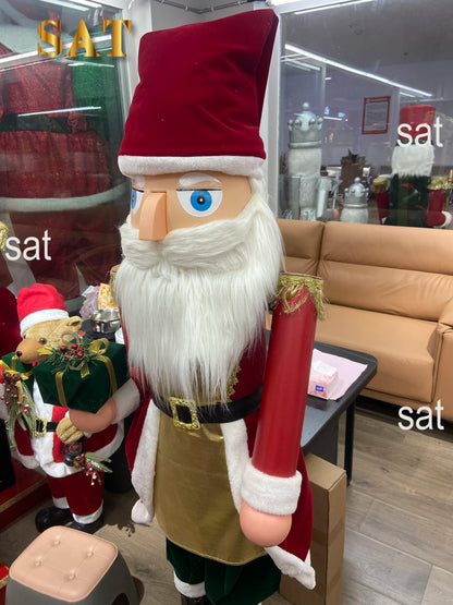 Enfeite de Natal Quebra Nozes Shopping Decoração Natal Madeira 2.1 metros, Grande