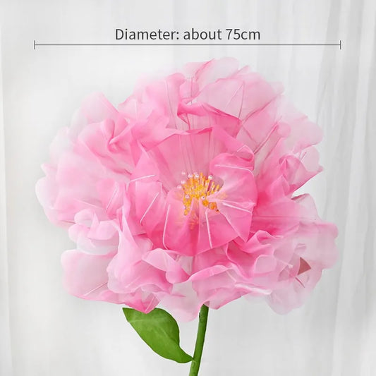 Grande Flor De Simulação , Falsa Oca , Adereços De Fotografia De Gaze Pendurada