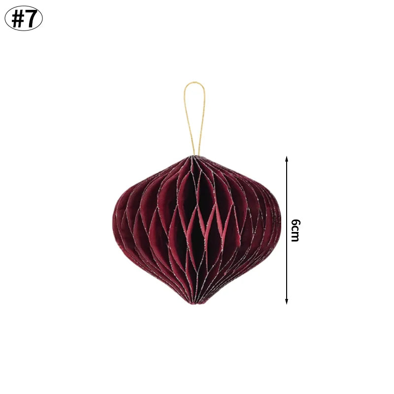 Árvores de Natal de papel, Árvore de papel de favo de mel de Natal Enfeite de árvore papel