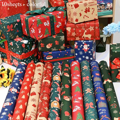 Papel kraft Natal Papel de Presente de Natal do Papai Noel, Embalagem de Presentes Kraft
