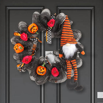 Decoração de guirlanda de Halloween, guirlandas de 35,5 cm para decoração de bruxa