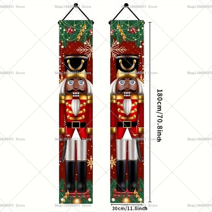 Pingente Quebra-Nozes Banner de natal decoração natalina porta grande 180cm top