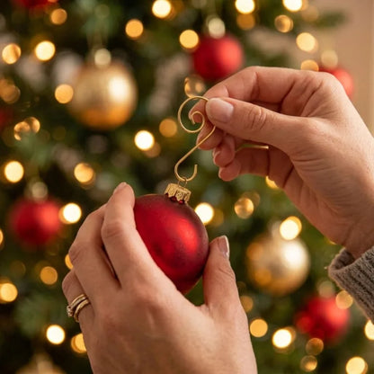 Gancho S para árvore de Natal Pacote com 100 Ganchos de Enfeite Verde Cabides de Natal