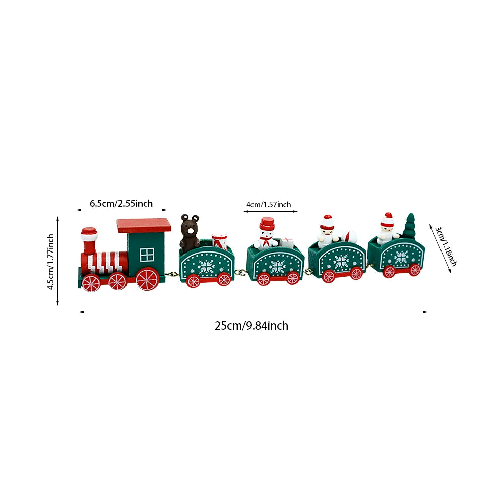 Trenzinho De Natal De Madeira Ornamentação De Árvore