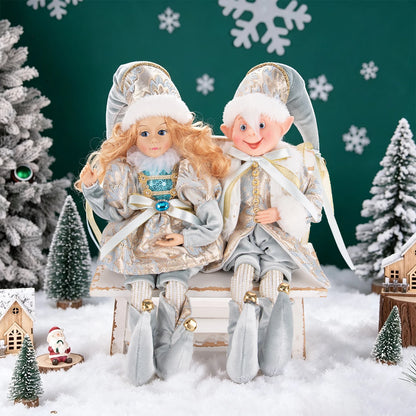 Bonecos de Elfo de Natal, 45cm Macios e Adoráveis enfeites Árvore de Natal Elfos Árvore Natal