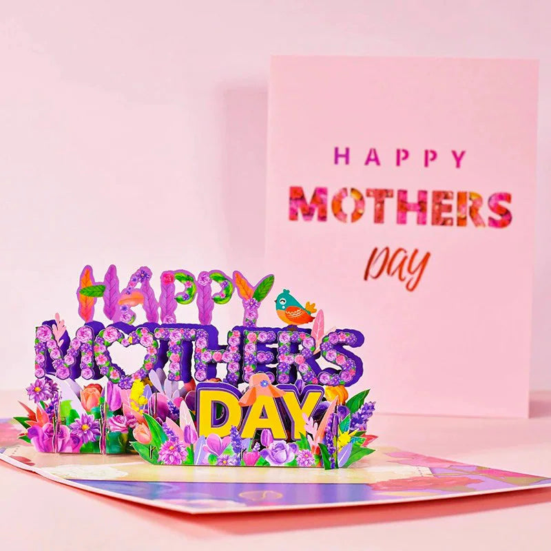 Cartão Pop Up Dia das Mães, Cartão de Dia das Mães da Filha, Pop Up Feliz Dia das Mães!