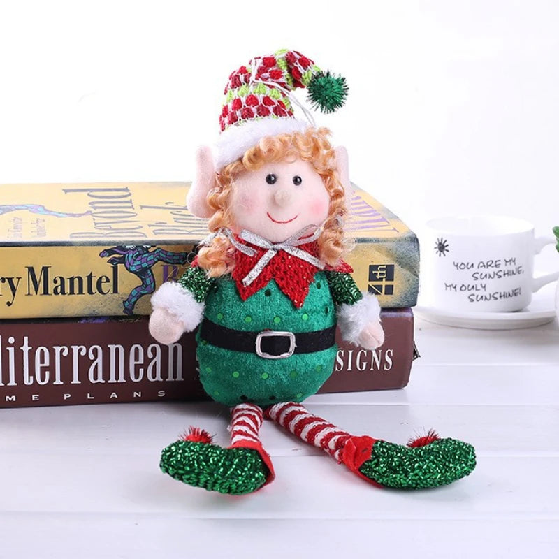 Natal elfo estatueta elfo bonecas de natal bonito novidade mesa feriado peça elf bonecas