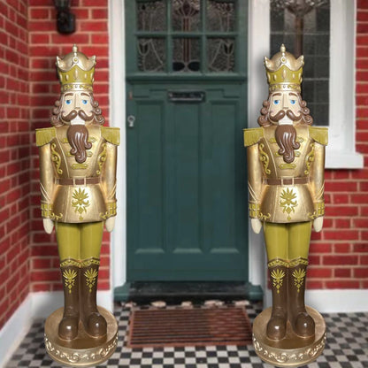 Quebra-nozes Estatueta Estátua Ouro Shopping Soldado Dourado Para Enfeite Natal Feito