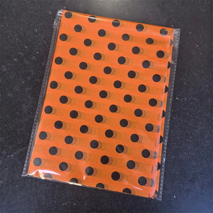 Papel de Seda 20 peças e Papel de Embrulho Decorativo com Temática de Halloween Colorido