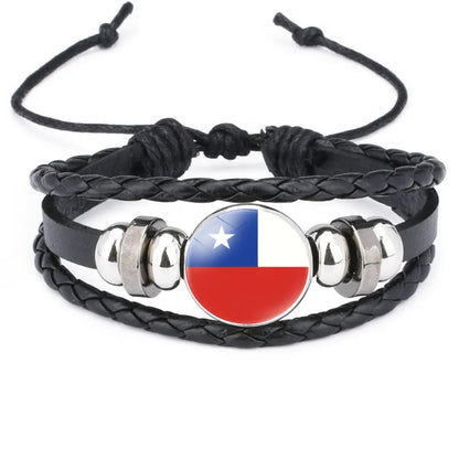 Pulseira criativa no estilo da bandeira nacional Brasil, lembrança viagem personalizada