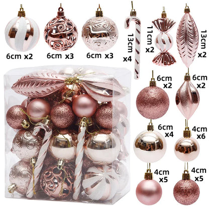 Bolas de natal Enfeites de Natal colorido inquebráveis, 50 peças, plástico, pendurar, Natal